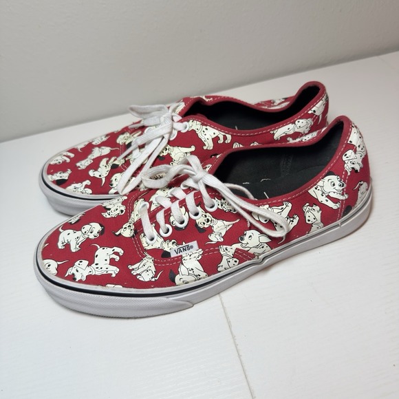 Vans Shoes - Vans X Disney 101 Dalmatians Low Top Sneaker Red White Women's 10.5 Men's 9